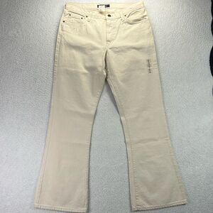 Abercrombie & Fitch Vintage Womens NWT Cream Button Fly Flare Jeans 12